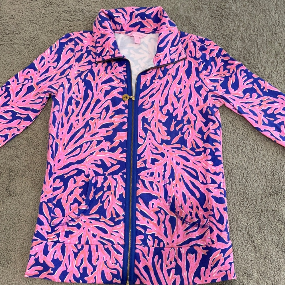 Lilly Pulitzer Full Zip light weight sweatshirt